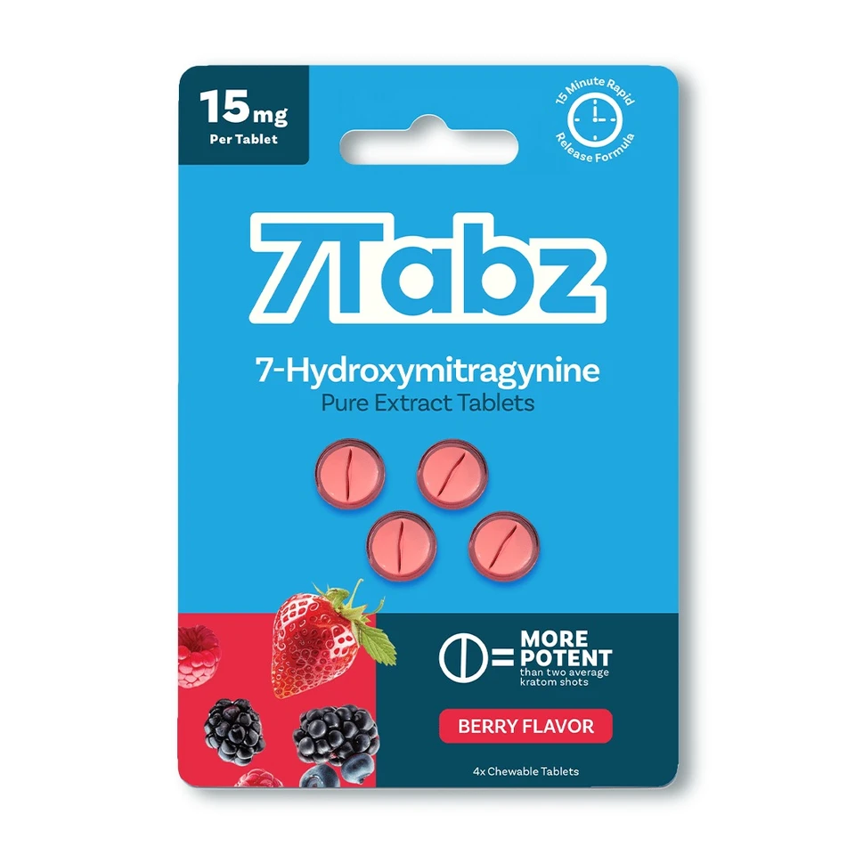 7Tabz 7-Hydroxymitragynine 4 Pack 15mg Pure 7-OH Extract Tablets - Image 2