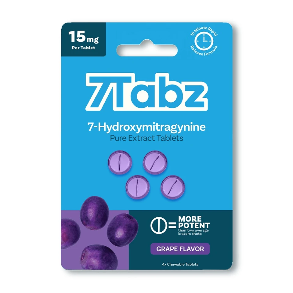 7Tabz 7-Hydroxymitragynine 4 Pack 15mg Pure 7-OH Extract Tablets - Image 4