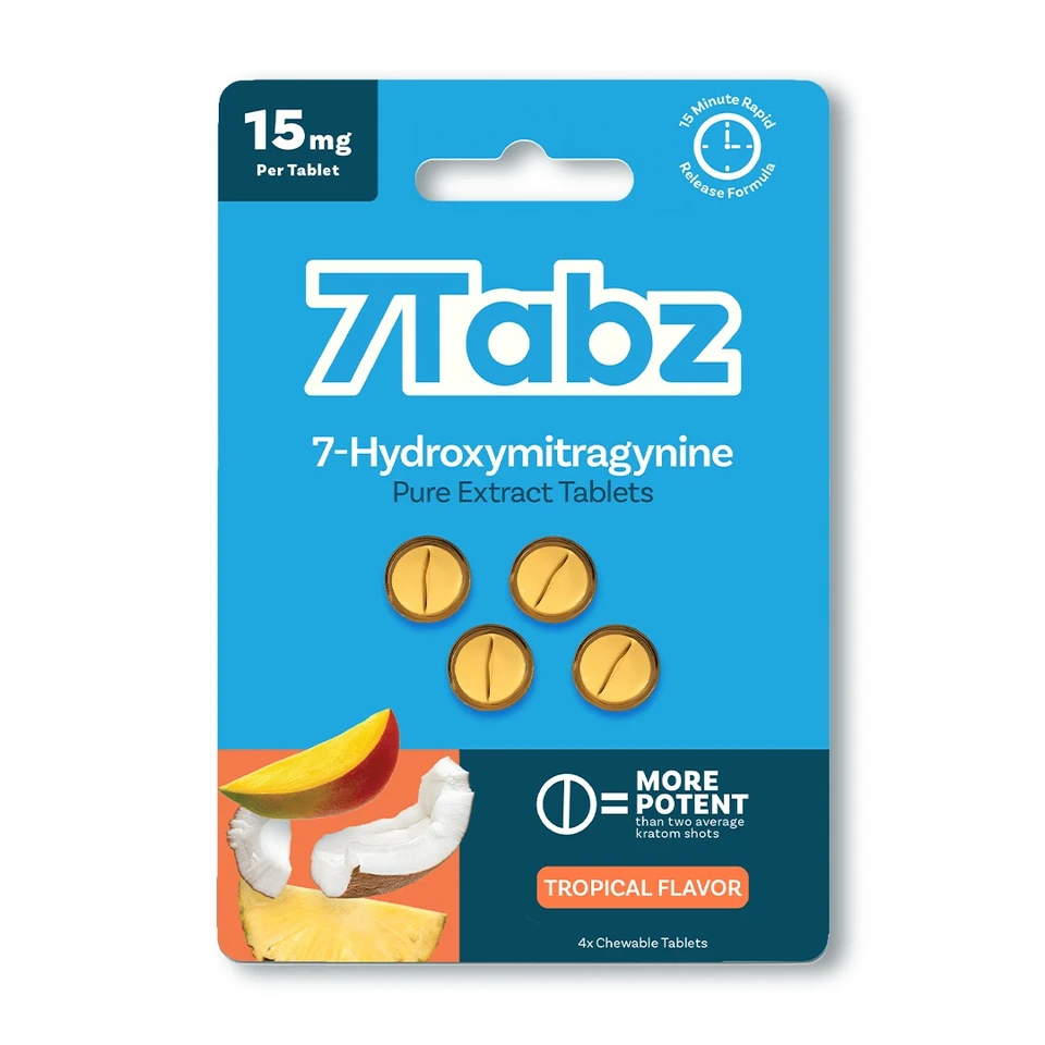 7Tabz 7-Hydroxymitragynine 4 Pack 15mg Pure 7-OH Extract Tablets - Image 3